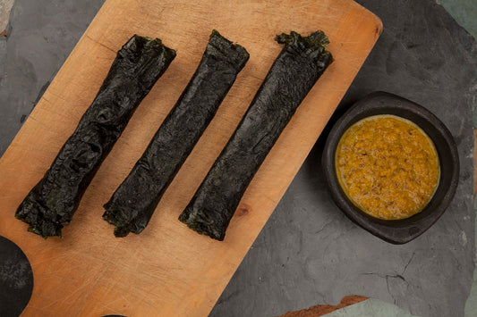 Varitas mágicas con salsa de pimiento amarillo al curry